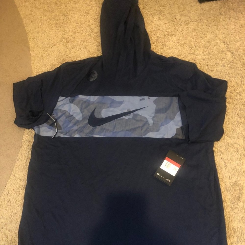 NWT Dark Blue Nike Hooded T-shirt